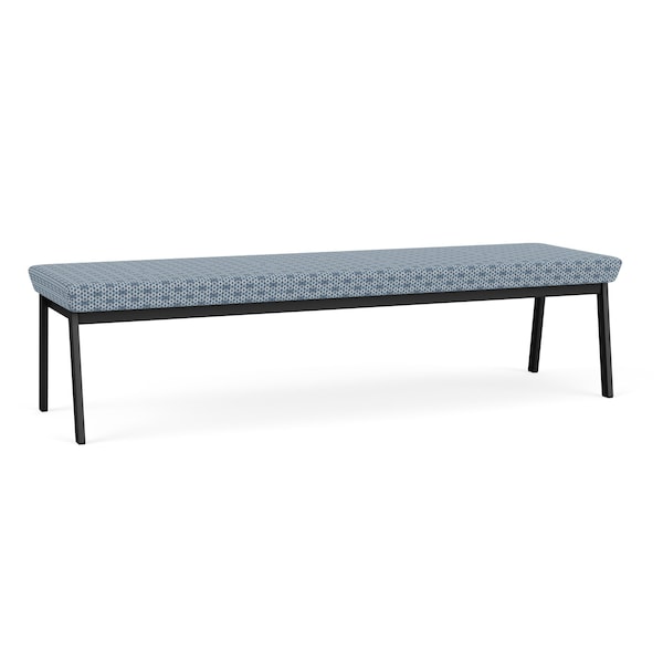 Newport 3 Seat Bench Metal Frame, Black, RS Rain Song Upholstery